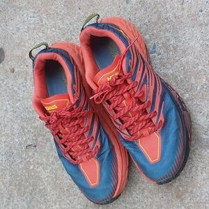 Hoka One‎ One Red and Blue Athletic Shoes